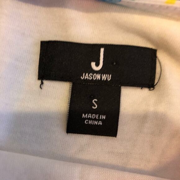 Jason Wu white pink blue yellow seashell coral beach tunic top size Small - Picture 7 of 11